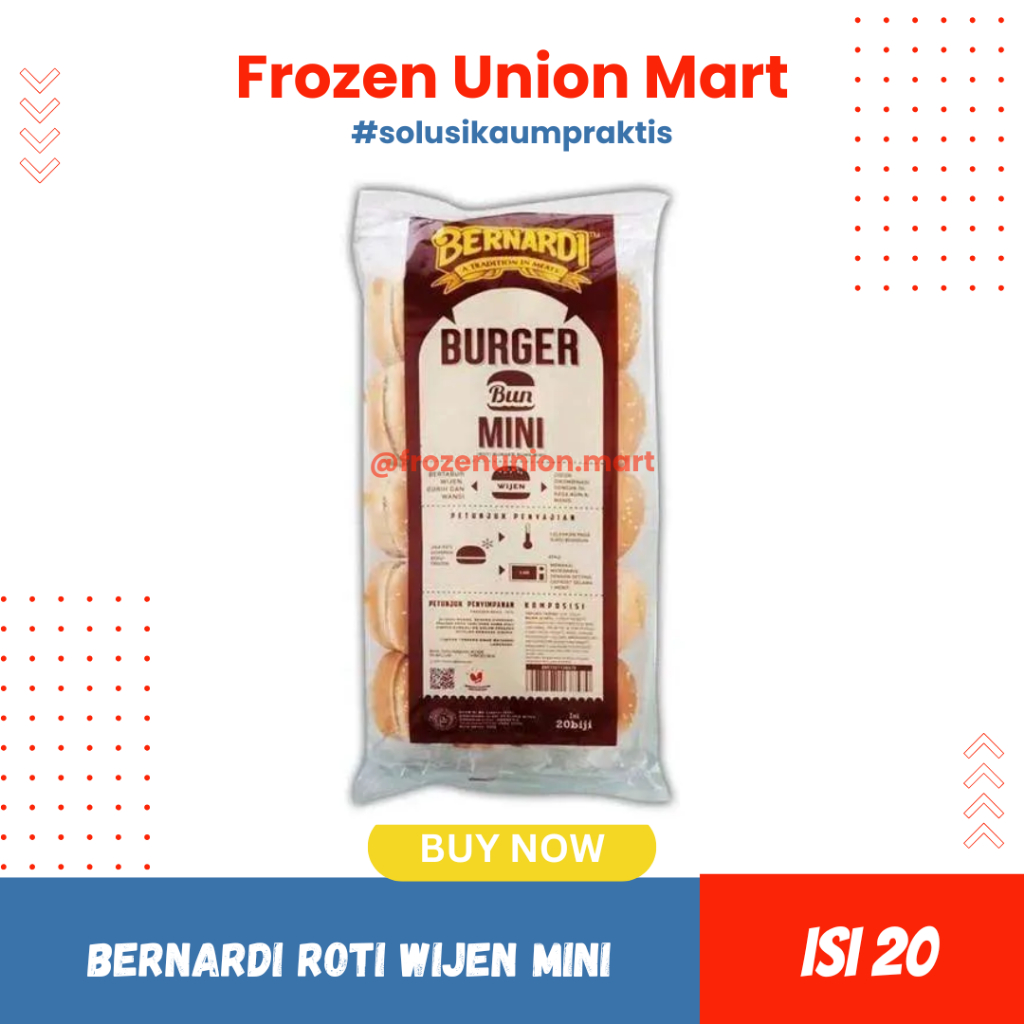 

Bernardi Roti Burger Bun Wijen MINI isi 20