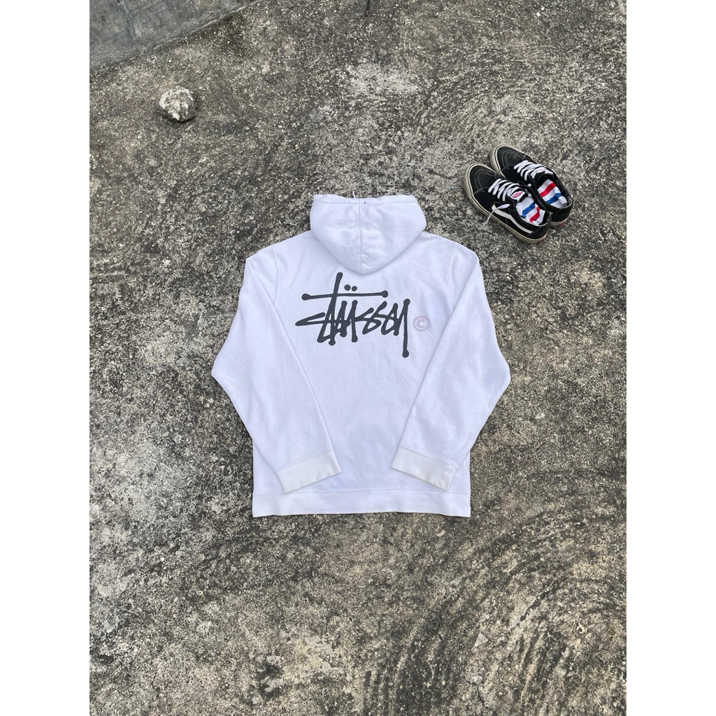 Stussy Basic C Hoodie White Second