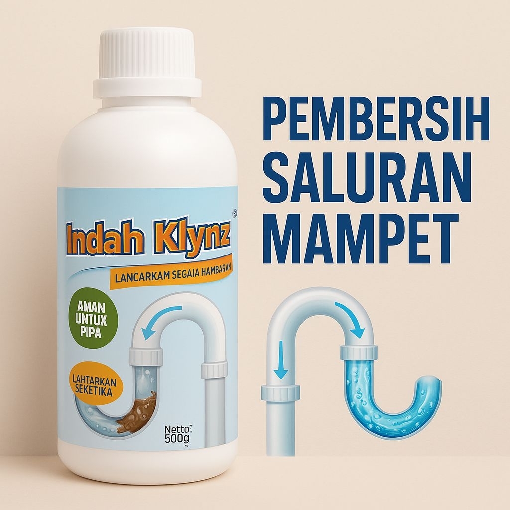 Indah Klynz anti sumbat wc Dan Wastafel Sangat ampuh Melancarkan Sumbatan