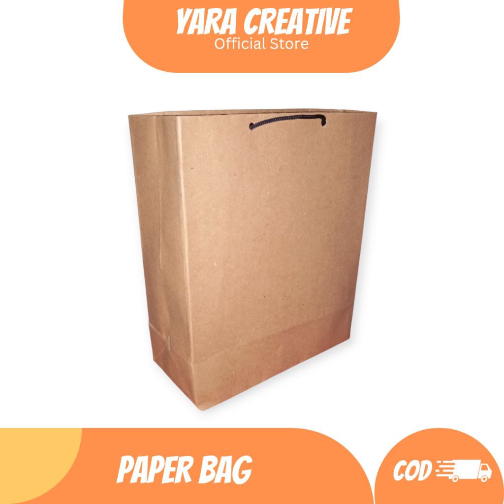 

PAPER BAG COKLAT POLOS uk 20x10x30