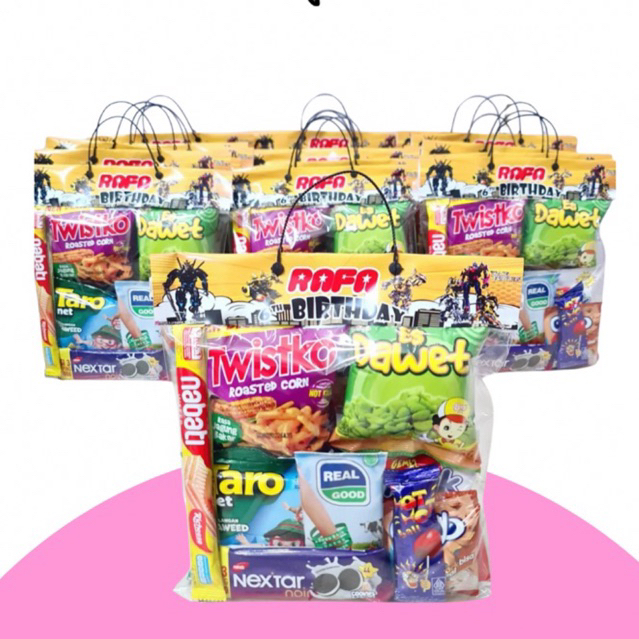 

Ready paket instan murah goodiebag snack tenteng natal lebaran hampers ultah ulangtahun