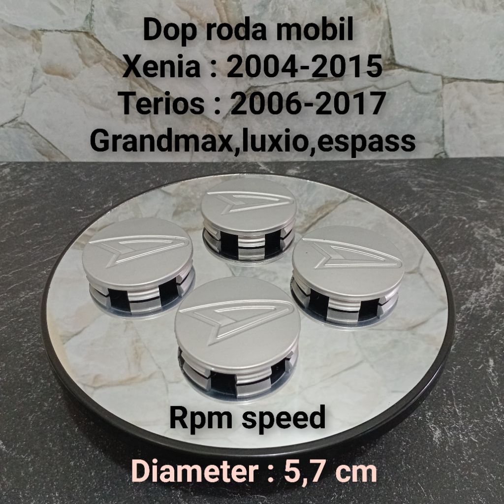 ( COD✅️) dop roda tutup velg mobil,XENIA 2004-2015/TERIOS 2006-2017 GRANDMAX LUXIO diameter 5,7 cm h