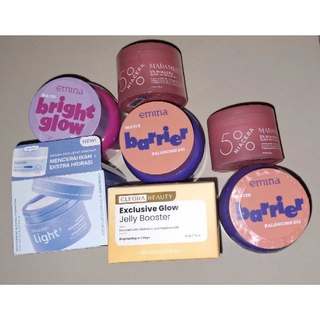 Preloved Skincare Moisturizer Wardah,  Emina , Cleora,  Madame Gie