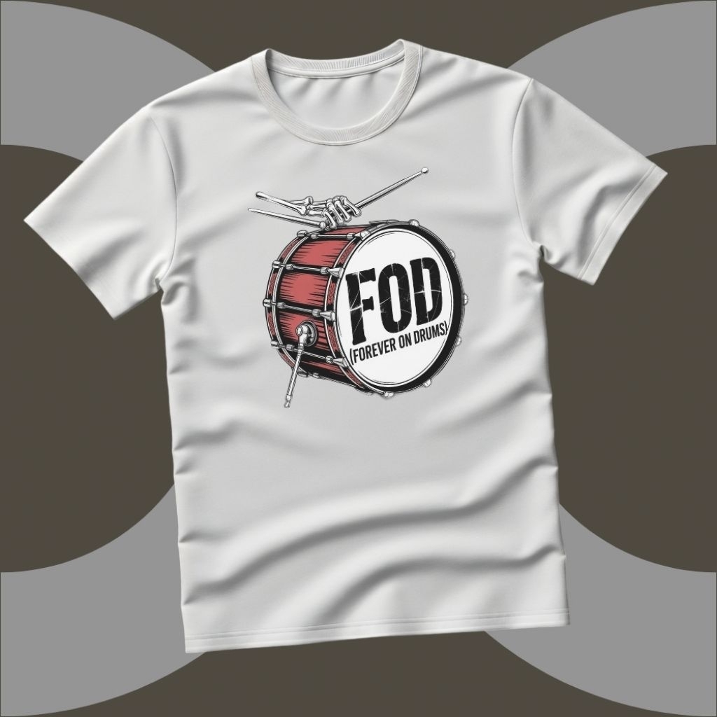 KAOS DRUM ORIGINAL FOD Clothing XZ 018 || Kaos Drummer || Baju Drum || Baju Drummer || Kaos Band || 