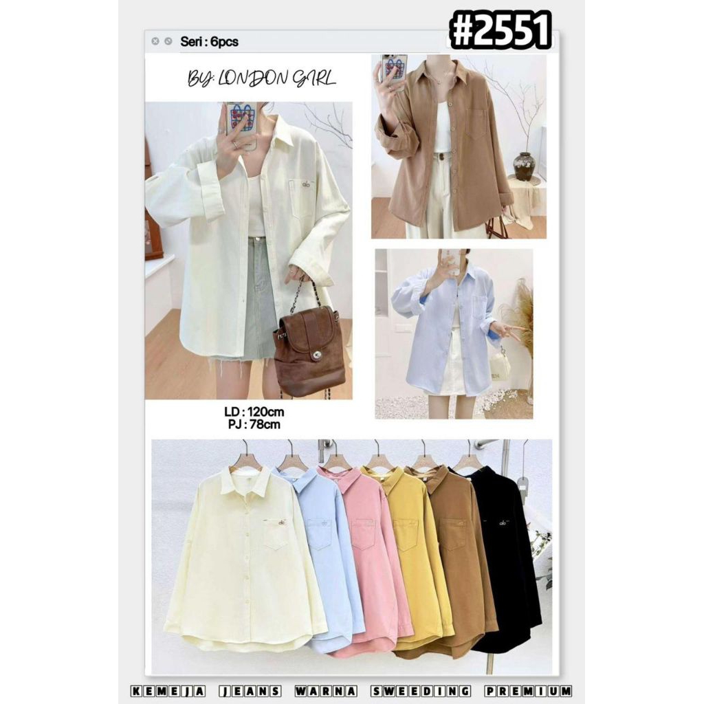 kemeja jeans by London Girl