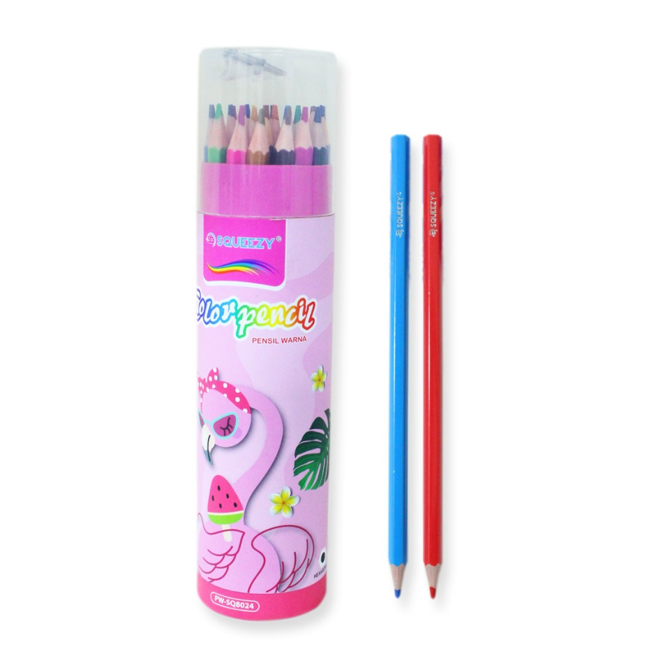 

Harga Grosir (1Tabung/24pcs) PENSIL WARNA TABUNG 24W + SERUTAN PW-SQ8024
