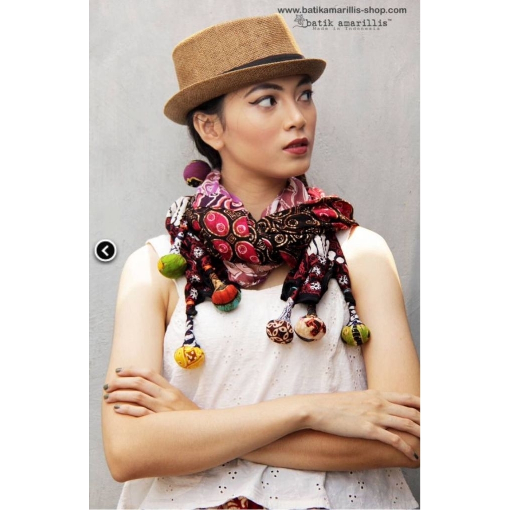 Batik Amarillis signatured lollies shawl