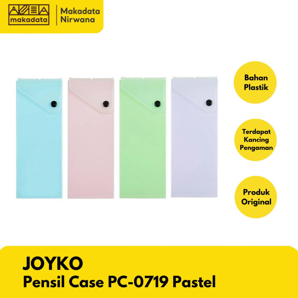 

JOYKO PENCIL CASE/TEMPAT PENSIL PC-0719 PASTEL (1 PCS)