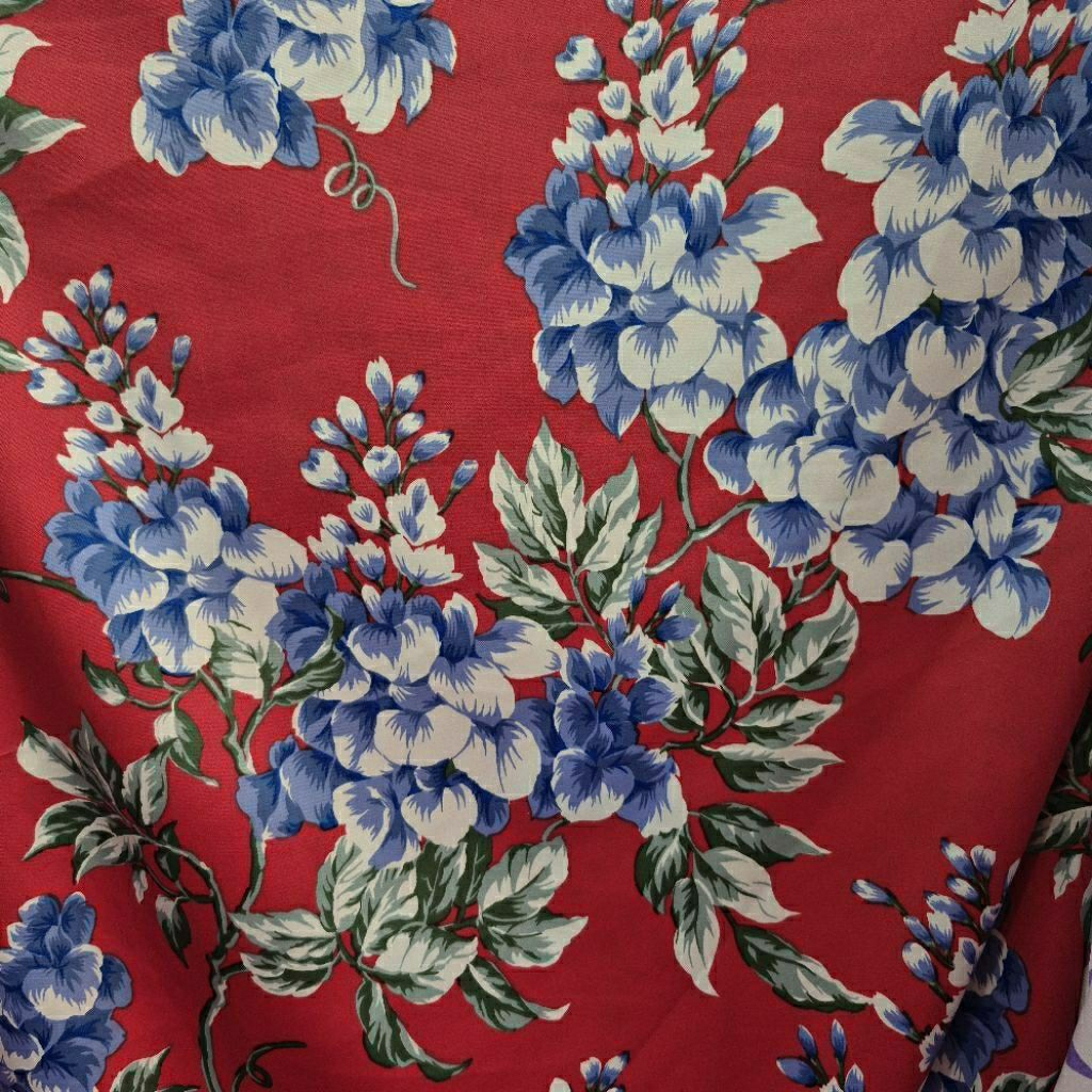 KAIN SATIN SILK PREMIUM MOTIF BUNGA BESAR - KAIN SATEN MOTIF KEMBANG BESAR - BAHAN KAIN MOTIF BUNGA 