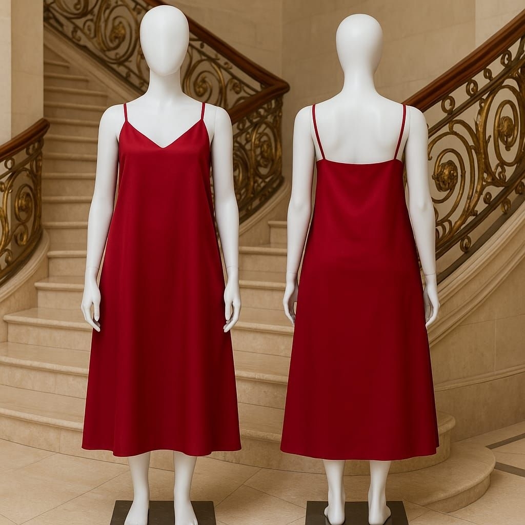 Dress Panjang BD10 Lingerie Panjang Satin Velvet Baju Tidur Wanita Baju Tidur Tanpa Lengan Baju Tidu