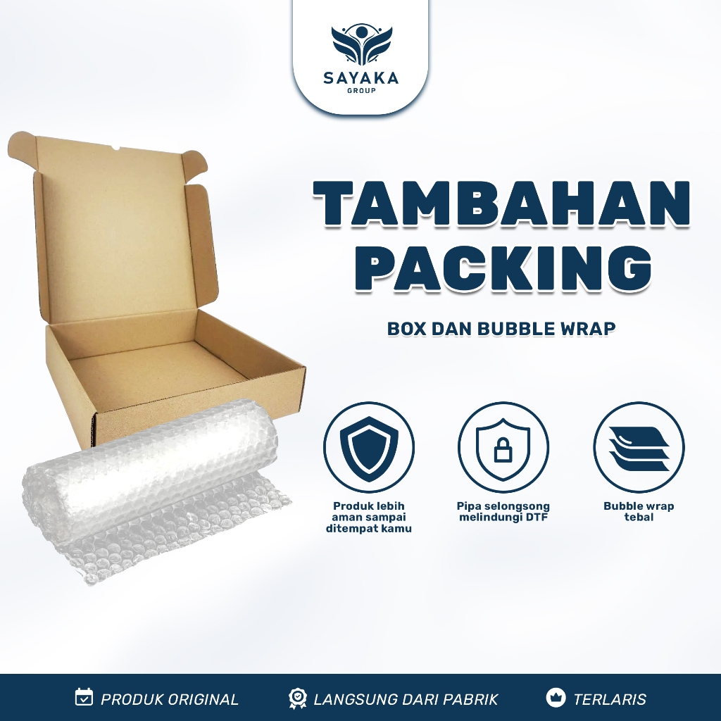 

Sayaka - Bubble Wrap / BOX Paking Pipa Selongsong Print DTF Untuk Keamanan Packing Ekspedisi Kardus