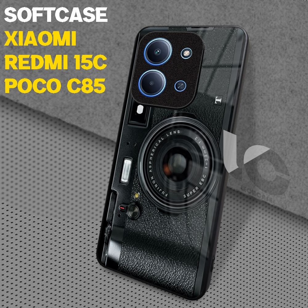 LR11 Softcase Kilau REDMI 15C | POCO C85 Case Mika Silikon Silicon Pelindung Hp Case Kaca Kilau Prem