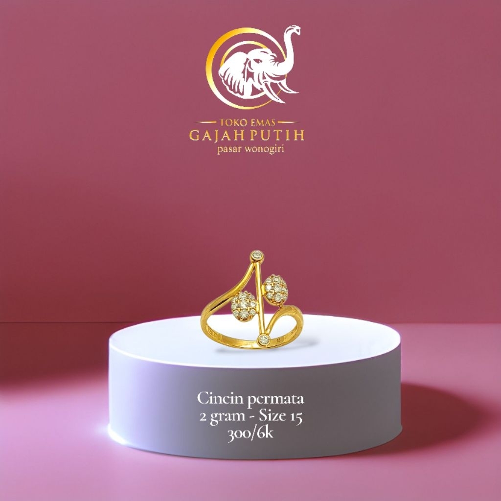 Cincin permata 2 gram