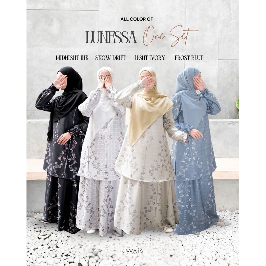 (READY) LUNESSA ONESET TUNIK ROK ONE SET UWAIS HIJAB
