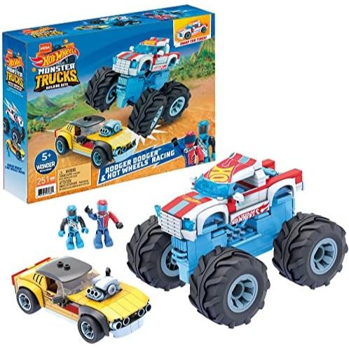 MEGA Hot Wheels Collectible Vehicle Building Toy Car Rodger Dodger, 2 Micro
