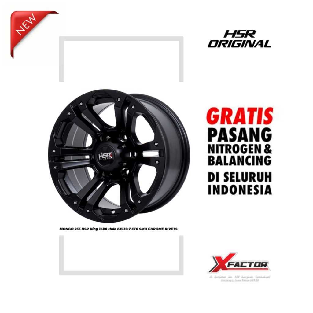VELG MOBIL R16 HSR MONGO HSR R16X8 H 6X139,7 ET0 SMB