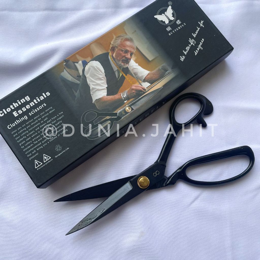 Butterfly Gunting Kain Original 8inch 9inch 10inch / Gunting Kain Butterfly Baja Hitam