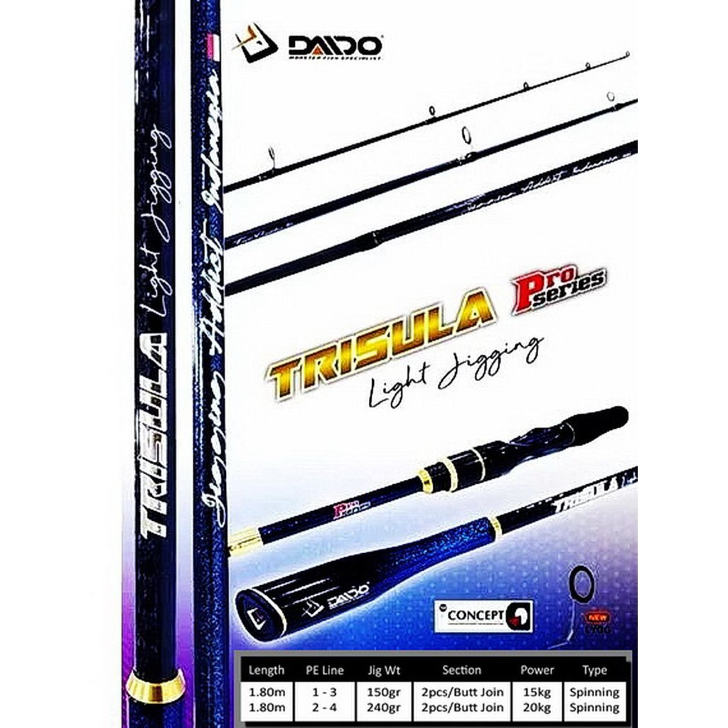 Joran Pancing DAIDO TRISULA LIGHT JIGGING Pro Series Solid Carbon
