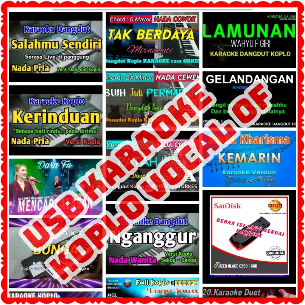 FLASDISK KARAOKE DANGDUT KOPLO TERBARU-FLASH DISK LAGU INDONESIA MP4 DANGDUT KOPLO