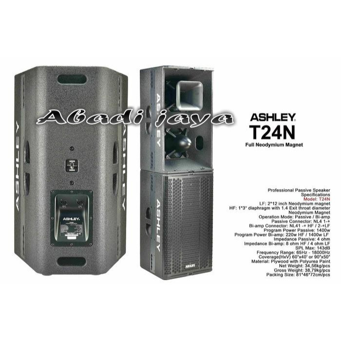 speaker pasif ashley t24n 12'' 1bh ASHLEY T24N ORIGINAL