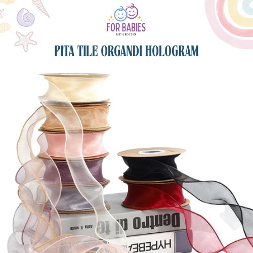 [1Roll] Pita Tile Mermaid Import Pita Korea Fishtail Ribbon Pita Gelombang Pita Buket Pita Kado