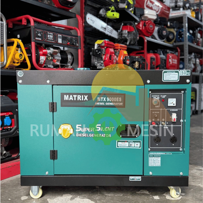 Motor Diesel Genset Matrix MTX 9000 ES 7000 Watt Genset Sumura MTX 9000 ES 7000 Watt Genset Solar