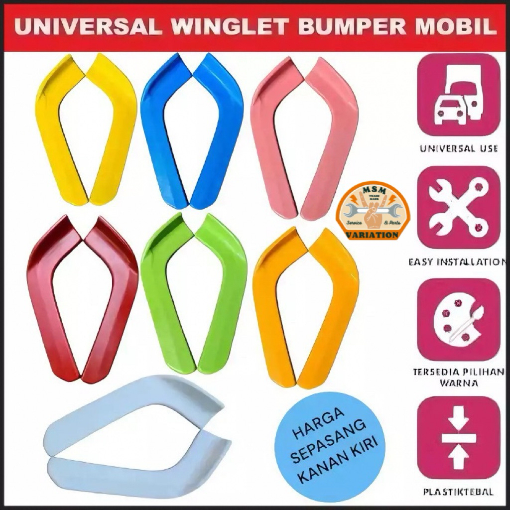 PROMO WINGLET UNIVERSAL BISA UNTUK SEMUA MOBIL DAN BISA JUGA UNTUK TRUK ATAU BUS