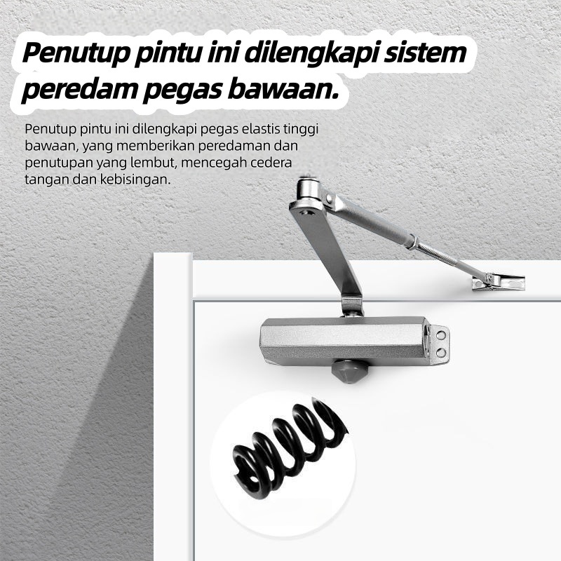 Door Closer Penutup Pintu Otomatis 180 Derajat Perangkat penutup pintu otomatis untuk penutup pintu 