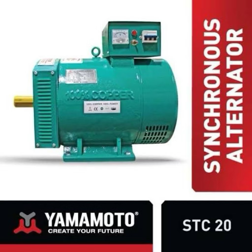 20KVA DINAMO GENERATOR ALTERNATOR GENSET 20kW YAMAMOTO STC 20 3 PHASE TANPA MESIN