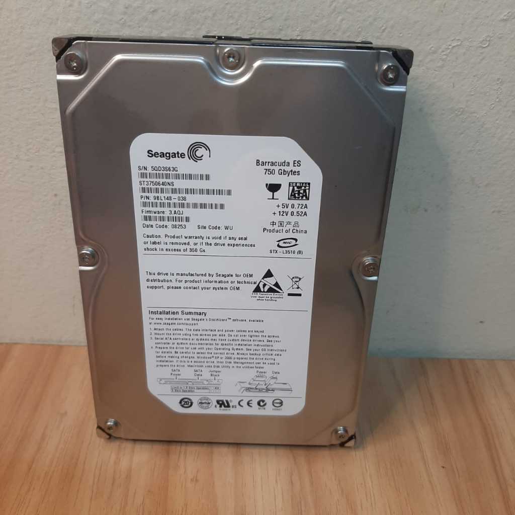 Hardisk Seagate Barracuda 750Gb 500Gb HDD PC komputer Seagate Harddisk 500 750 Giga 3.5  Inch Bekas
