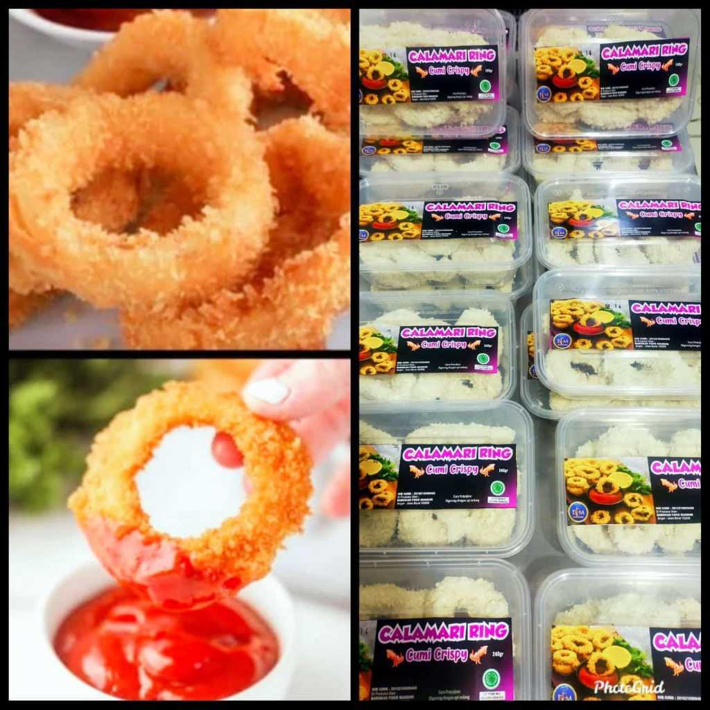 Calamari ring ukuran 250gr/ Calamary ring/ cumi tepung crispy ukuran 250gr/ calamary ring premium cu