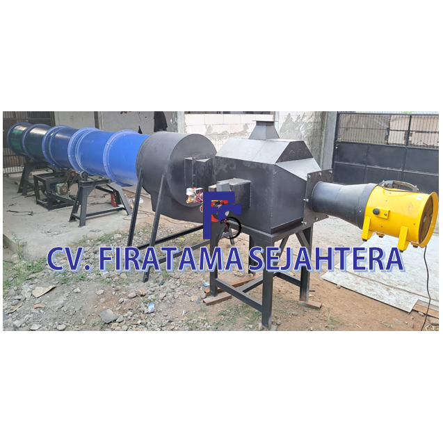 Mesin Pengering Rotaty Sagu - Mesin Pengering Sagu Type Rotari Pemanas Kayu Bakar