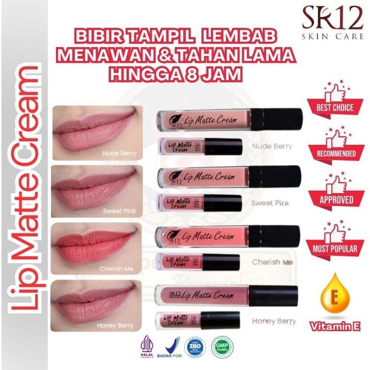 Lip Matte Cream (Cherish Me, Honey Berry, Nude Berry, Sweet Pink) 2g