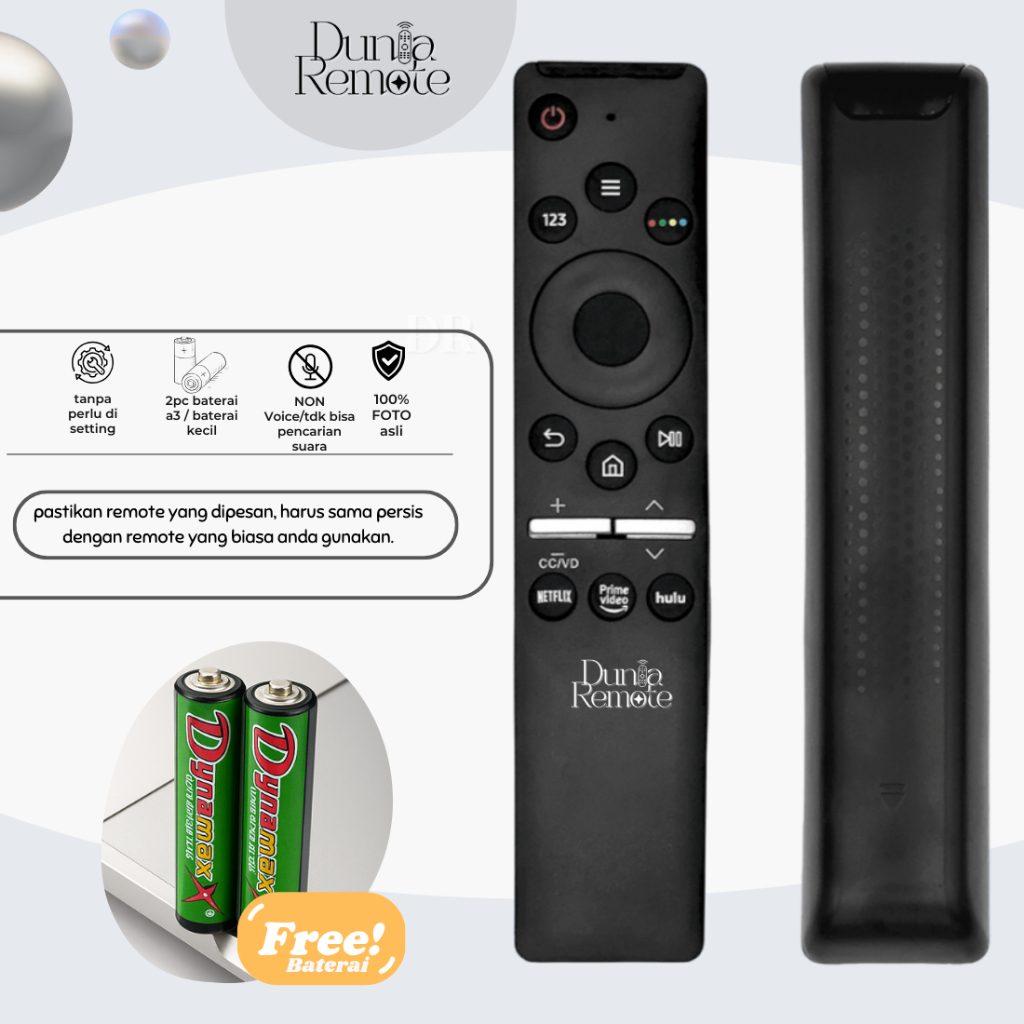 Remot Remote TV SAMSUNG Android Smart TV LED LCD UHD 4K QLED 312A+ NON VOICE UHD 4K Smart TV TU8000