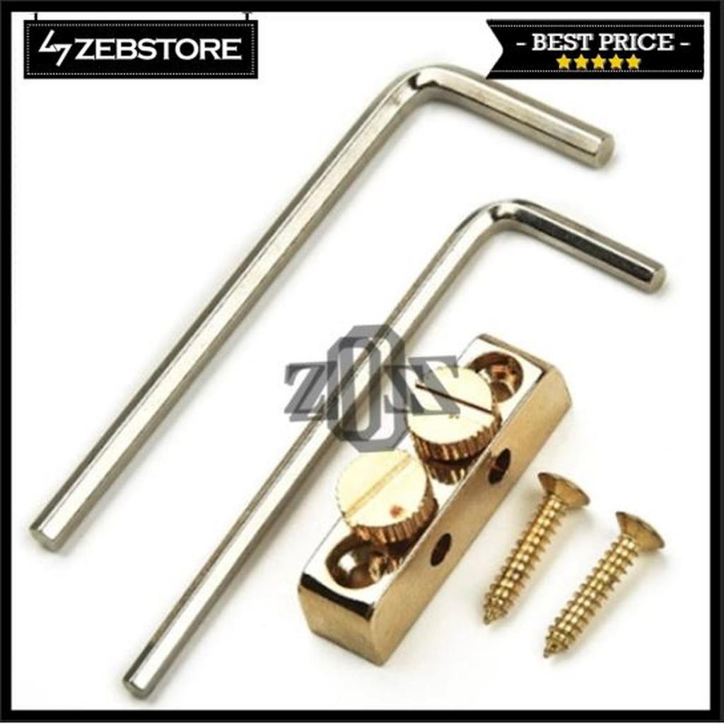 Penyangga Holder Kunci L Wrench Allen Headstock Tremolo Floyd Rose Gitar - Gold