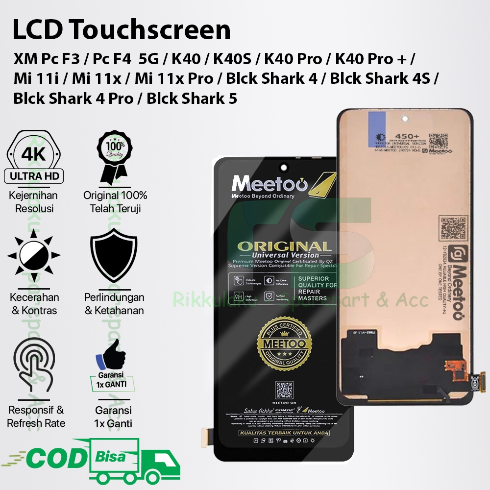 LCD Touchscreen Poco F3 / F4 (5G) / K40 / K40S / K40 Pro / K40 Pro+ / Mi 11i / Mi 11X / Mi 11X Pro /