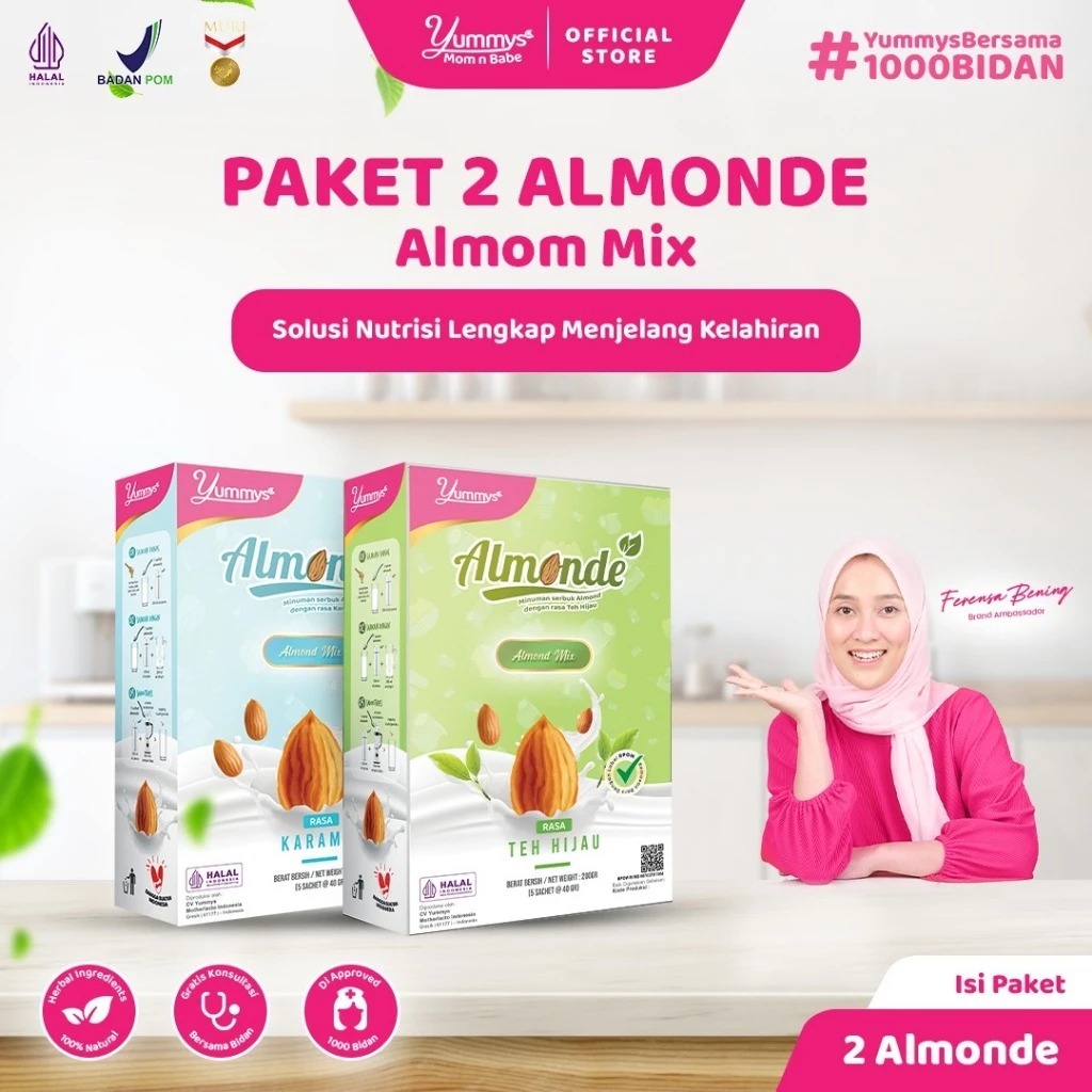 

[ ] ALMONDE PREMIUM ALMOND Untuk Promil dan Bumil Asi Booster Minuman Almond Premium Yummys Almond