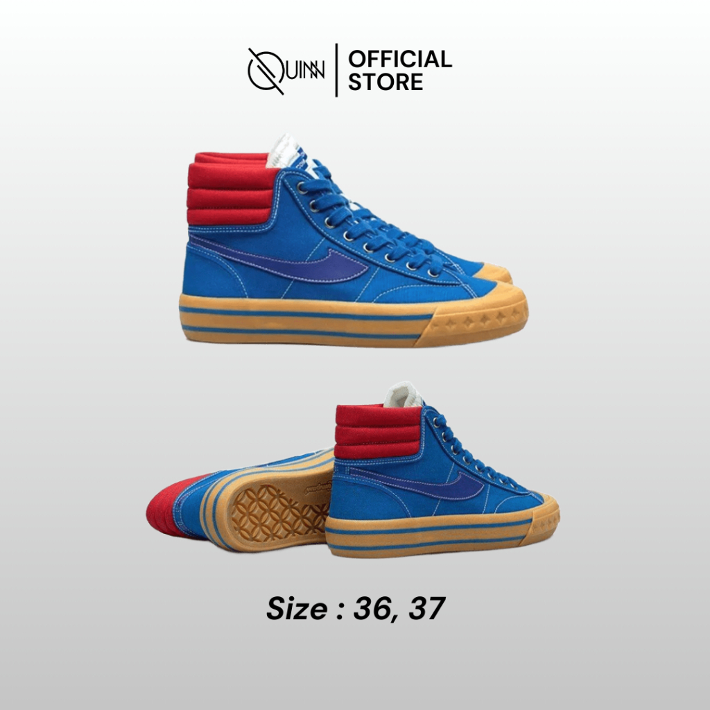 Compass Retrograde High Blue Gum New Original BNIB Full Set Sepatu Sneakers Casual Tali Pria