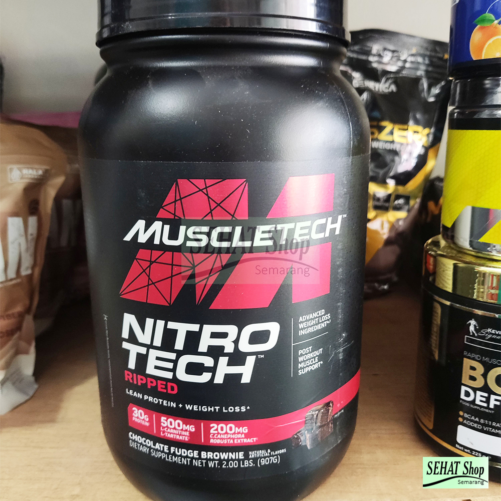 MUSCLETECH Nitrotech Ripped 2 Lbs Nitro Tech Ripped Whey+Fat loss Whey Protein Certificate
