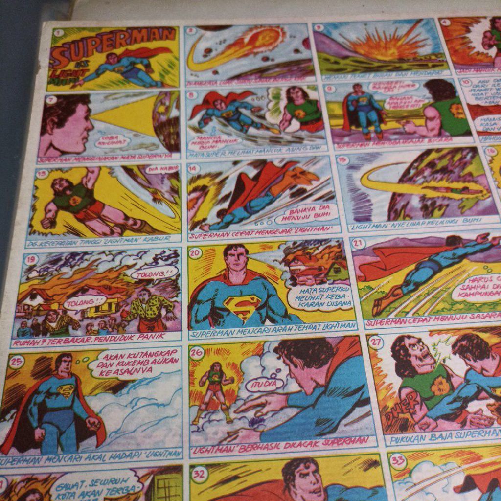Gambaran Umbul SUPERMAN US LIGHT MAN ori jadul/lawas