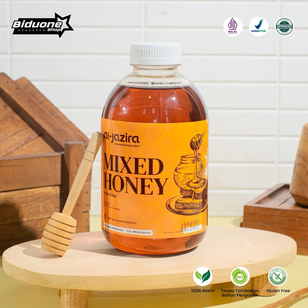 

Madu Mixed Honey By BIDUONE STORE Madu Multiflora Asli Original 1 KG Bantu Jaga Daya Tahan Tubuh