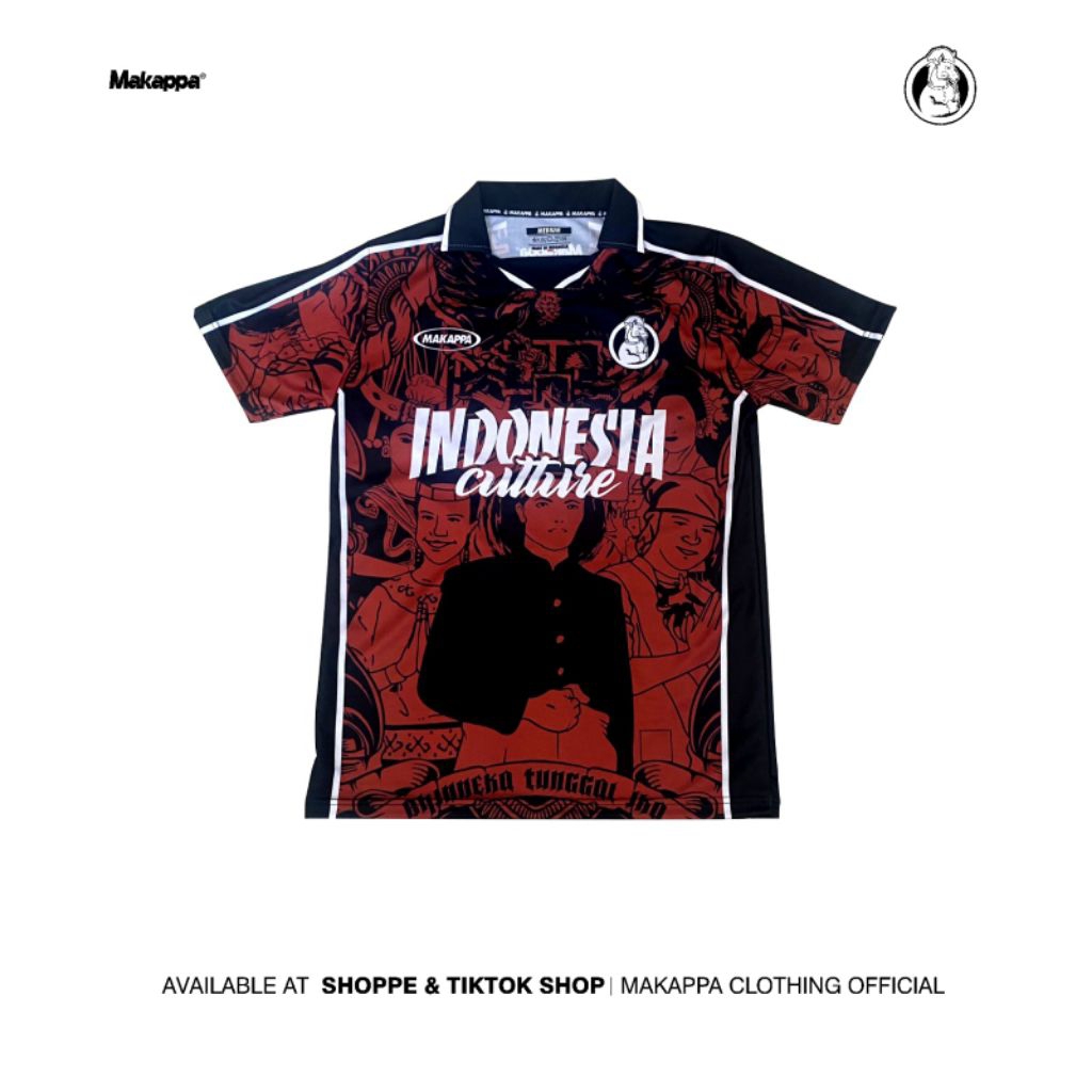 JERSEY MAKAPPA - MOTIF INDONESIA CULTURE - JERSEY Retro Clasic - JERSEY Casual - Jersey Football/Fut