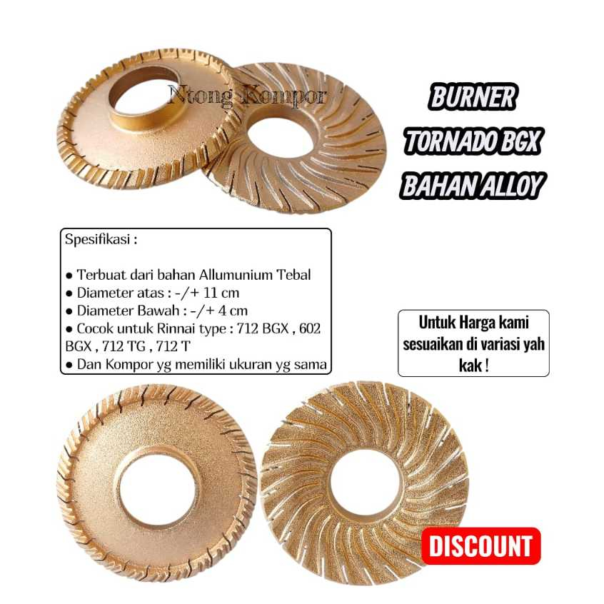Burner Kompor Rinnai Bgx/Burner Kompor Rinnai Alloy/Burner Kompor Murah