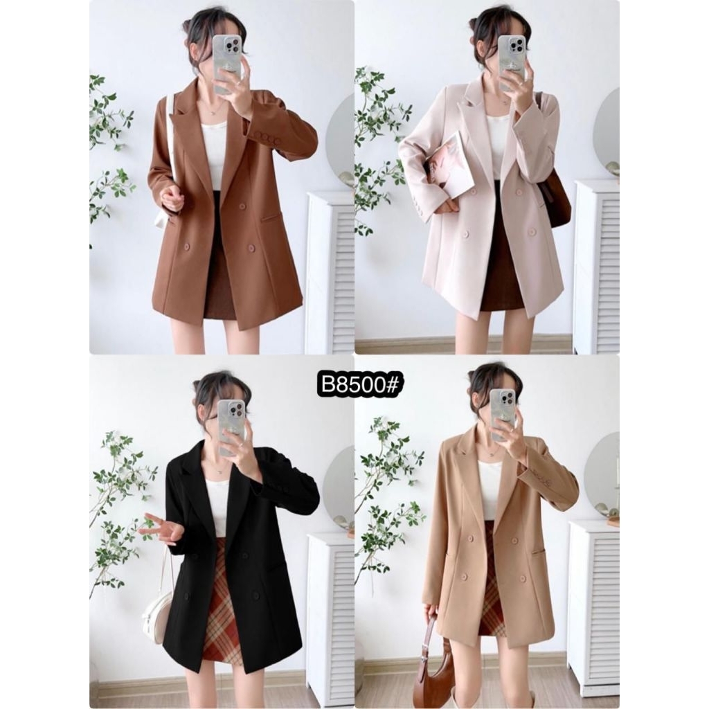 E058 blazer wanita import ainra outfit