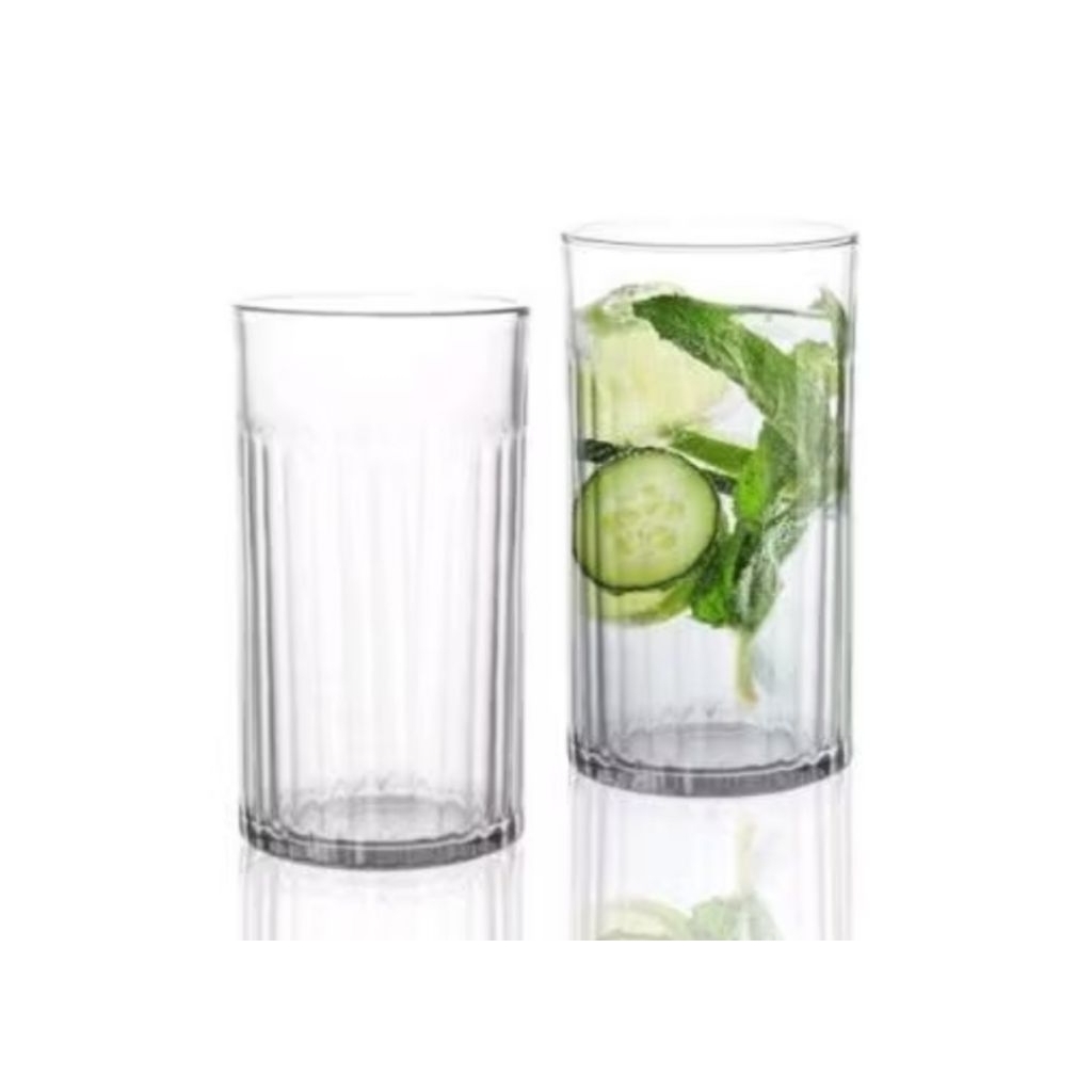 Gelas Cafe Gelas Matcha 260ml Gelas infus water Gelas kaca 260ml per 6pc citinova fluvi