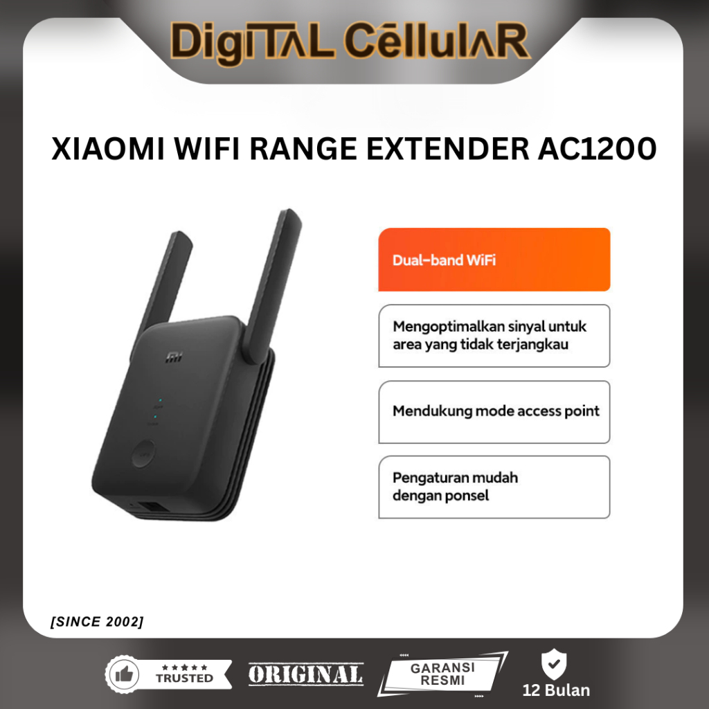 XIAOMI MI WIFI RANGE EXTENDER AC1200 GARANSI RESMI XIAOMI INDONESIA REPEATER ROUTER MODEM WIFI