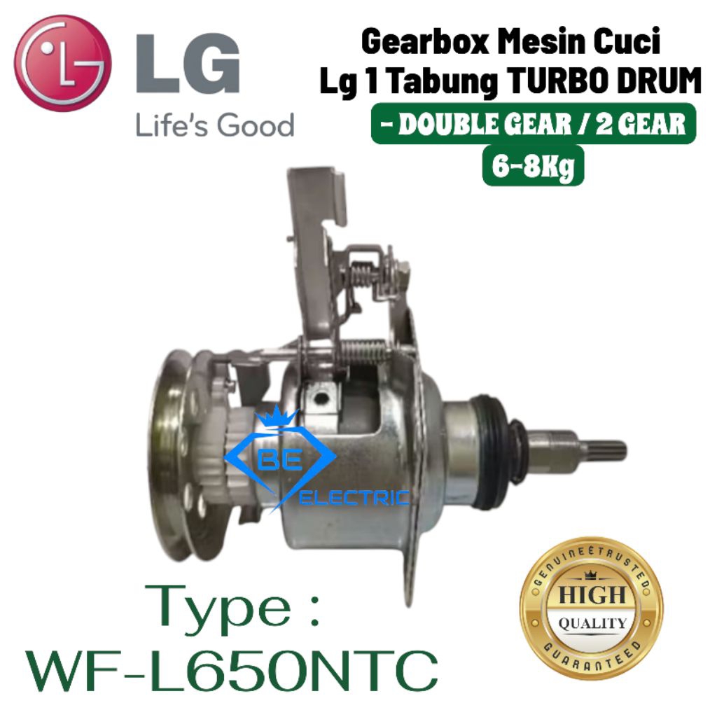 GEARBOX GIRBOX MESIN CUCI LG 1 TABUNG TURBO DRUM AZ11 6-8KG 2 GEAR WF-L650NTC