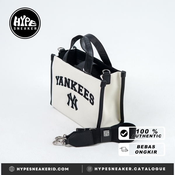 Tas MLB NY YANKEES BLACK WHITE TOTE BAG WITH LONG STRAP 100% ORIGINAL