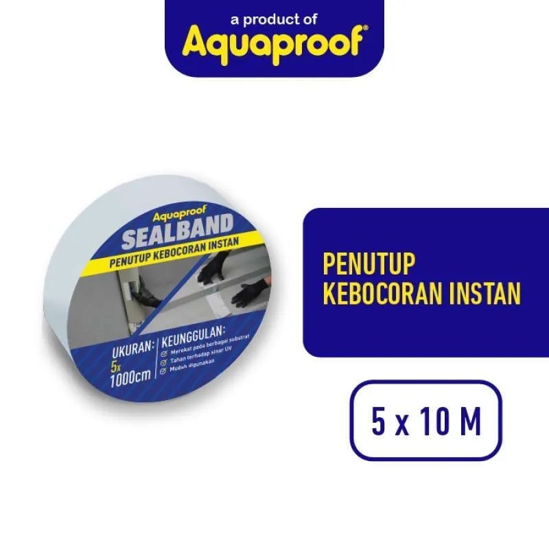 per meter Sealband 5 cm Lakban Aspal by Aquaproof utk antibocor seng talang atap plastik semen beton