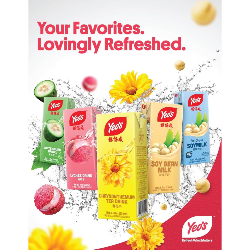 

Yeos Minuman Teh Krisan Chrysanthemum 1Dus isi 24 Pcs 250 ML Khusus Instan